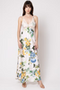 Blue Garden Long Lace Top Nightgown