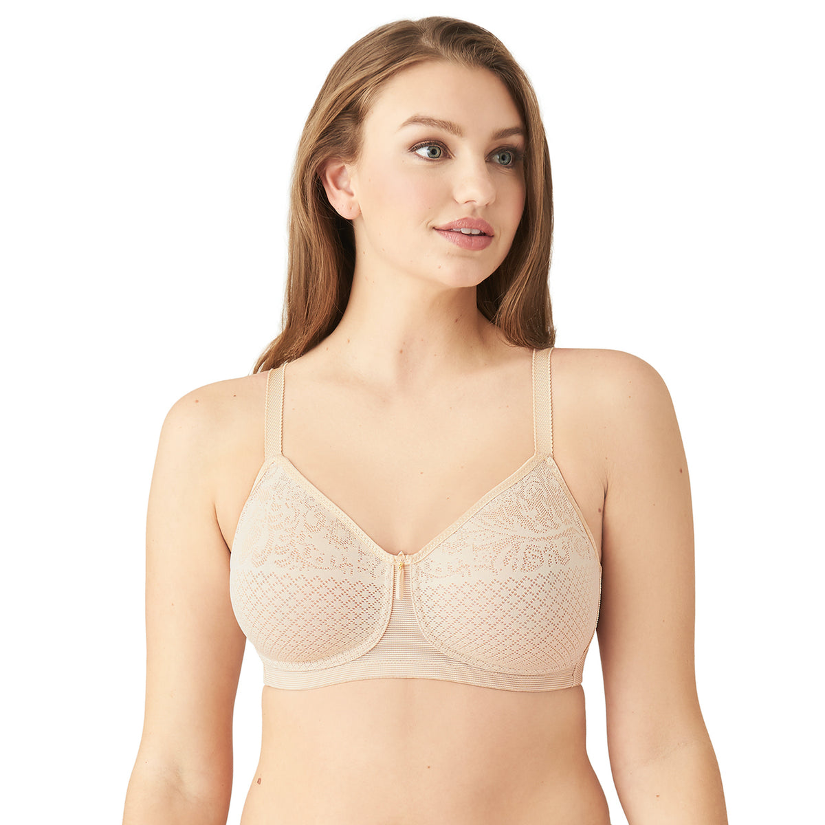 Wacoal Visual Effects Wireless Minimizer 852210 in Sand We Fit Lingerie