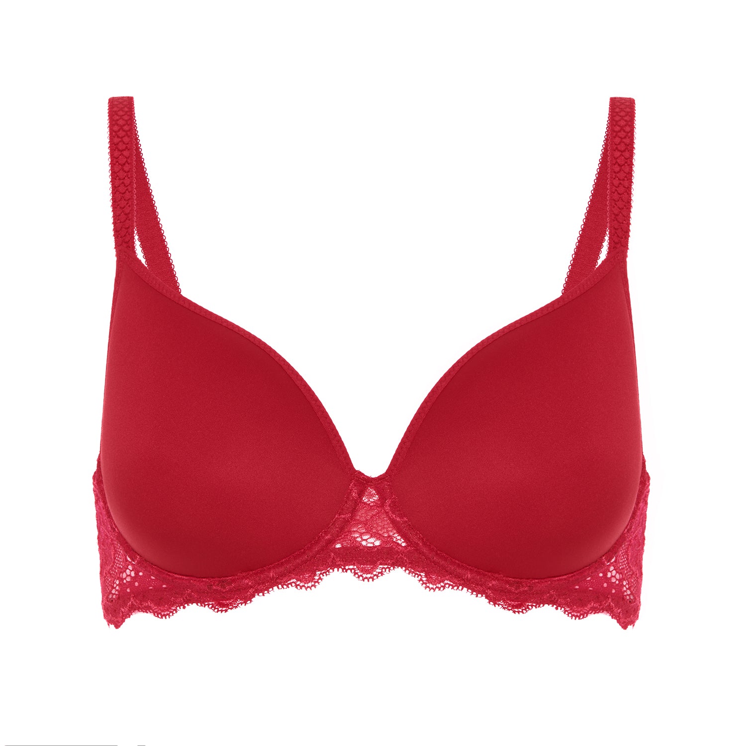  Womens Minimizer Bra Plus Size Underwire Smooth Full  Coverage Seamless Bras True Red 32F