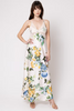 Blue Garden Long Lace Top Nightgown