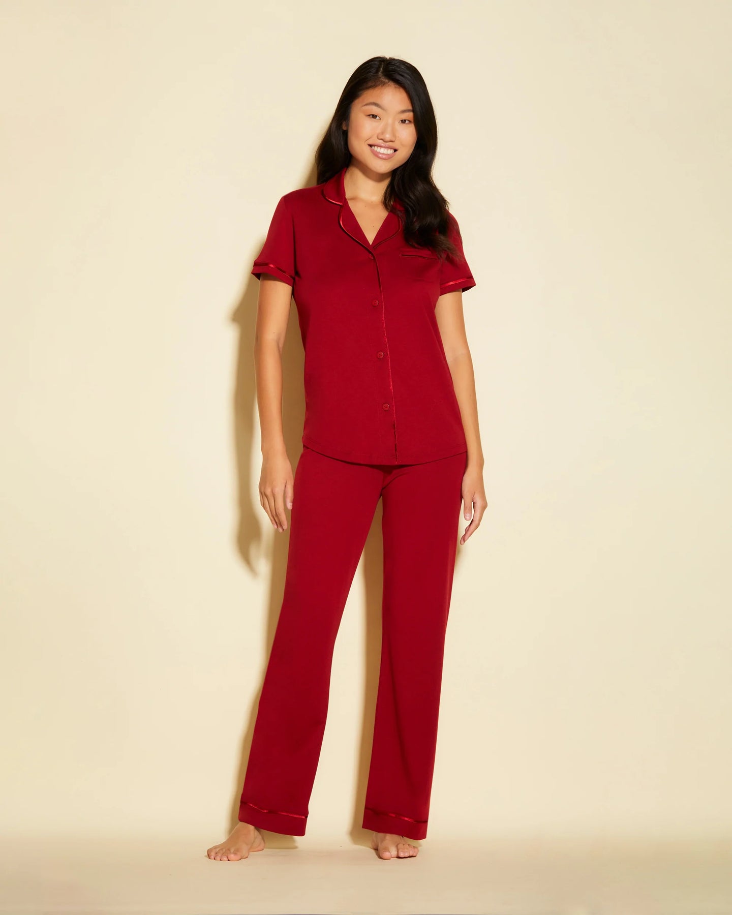 Bella Short Sleeve Top & Pant Pajama Set – We Fit Lingerie